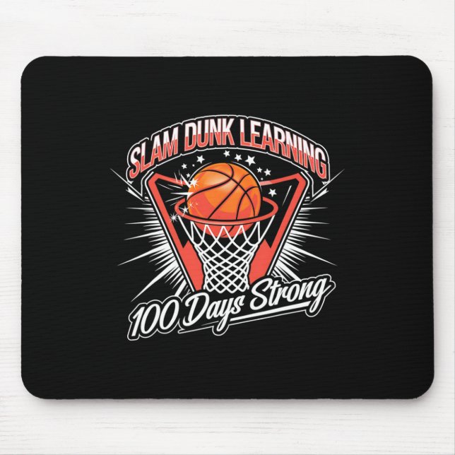 Mousepad Slam Dunk Learning 100 Dias Fortes Sketll Escola D (Frente)