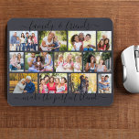 Mousepad Slate de Colagem de Fotos para 12 Famílias e Amigo<br><div class="desc">Crie o seu próprio mousepad de colagem fotográfica com uma citação familiar na tipografia elegante do script. O modelo de foto é configurado para você adicionar 12 de suas fotos favoritas, que são exibidas em uma grade moderna de alvenaria de paisagens e fotos de retratos. O ditado diz "família e...</div>