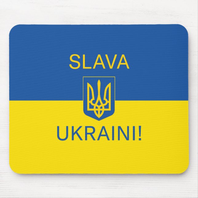 Mousepad Slava Ucraniano glória da Ucrânia símbolo de paz d (Frente)