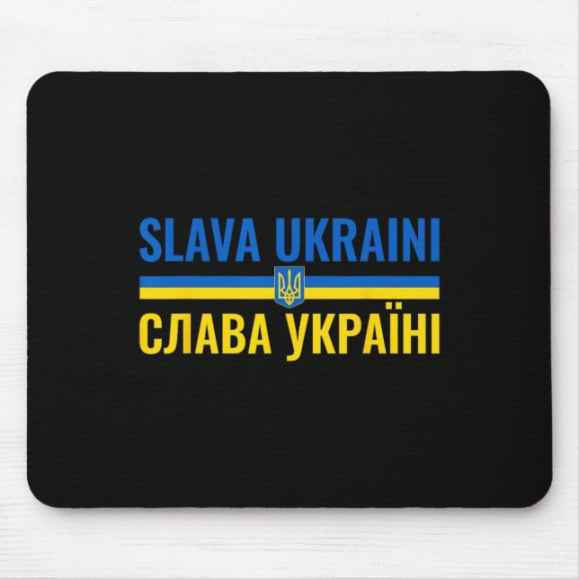 Mousepad Slava Ukraini Glory To Ukraine Stand With Ukr Stro (Frente)