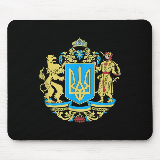 Mousepad Slava Ukraini Logotipo da Ucrânia Presentes Roupas (Frente)