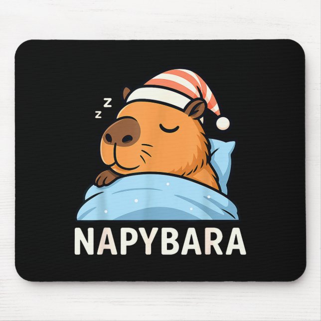 Mousepad Sleeng Capybara Napybara Sleepshirt Pajamas Boys G (Frente)