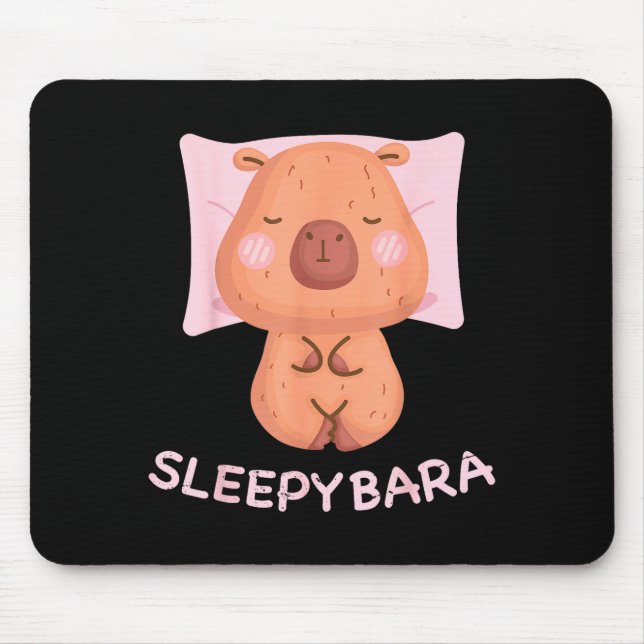 Mousepad Sleeng Capybara Pajamas Nightgown Sleepybara Roden (Frente)