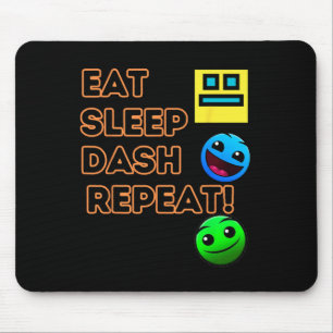 Mousepad Sleep Dash Repetir Jogador de Vídeo Geometria do J
