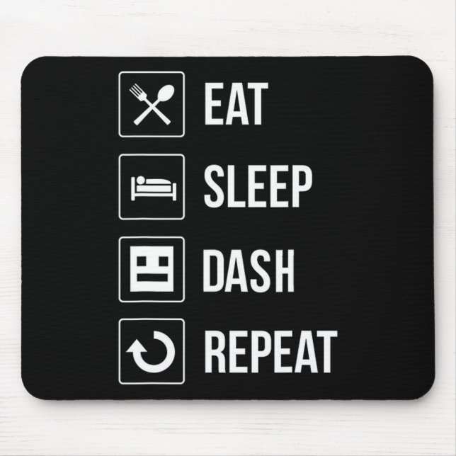 Mousepad Sleep Dash Repetir Jogador de Vídeo Geometria do J (Frente)