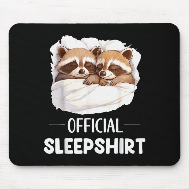 Mousepad Sleepshirt Sleeng Raccoon Animal Lovers Pajama  (Frente)