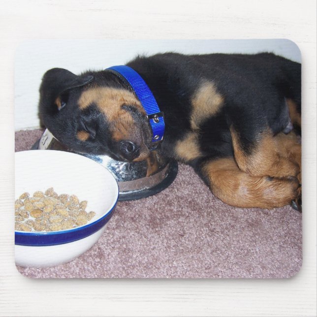 Mousepad sleepyhead rottweiler. (Frente)
