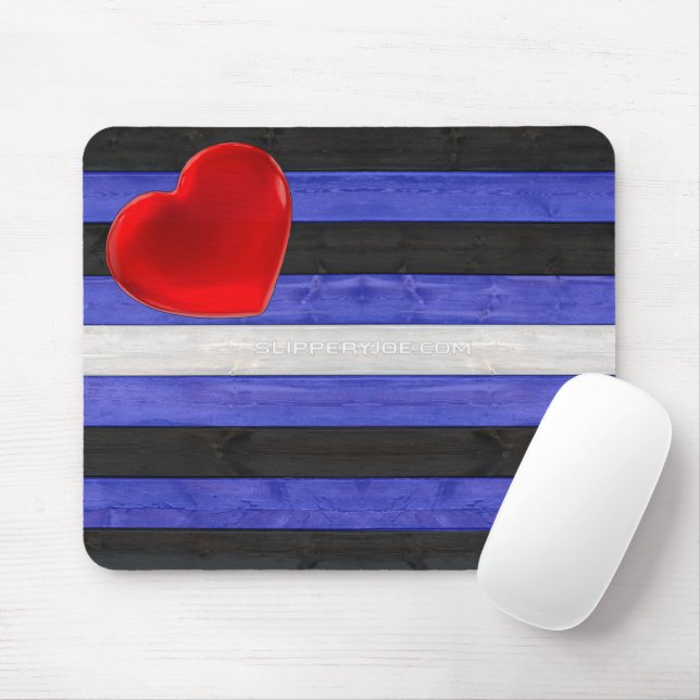 Mousepad SlipperyJoe's Gay do Orgulho de Couro bandeira neg (Com mouse)