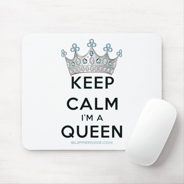 Mousepad SlipperyJoe's Mantenha Calma Rainha Coroa Real joi (Com mouse)