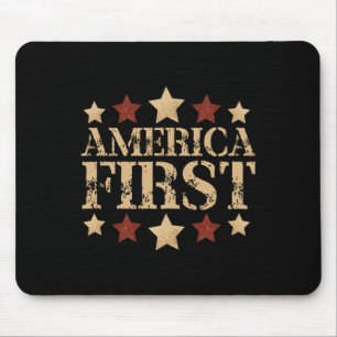 Mousepad Slogan Político Retro Gritty Ousado América Primei