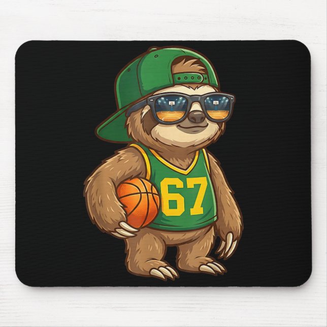 Mousepad Sloth Basketball 67 Gen Alpha Slang Srts Men Boys  (Frente)