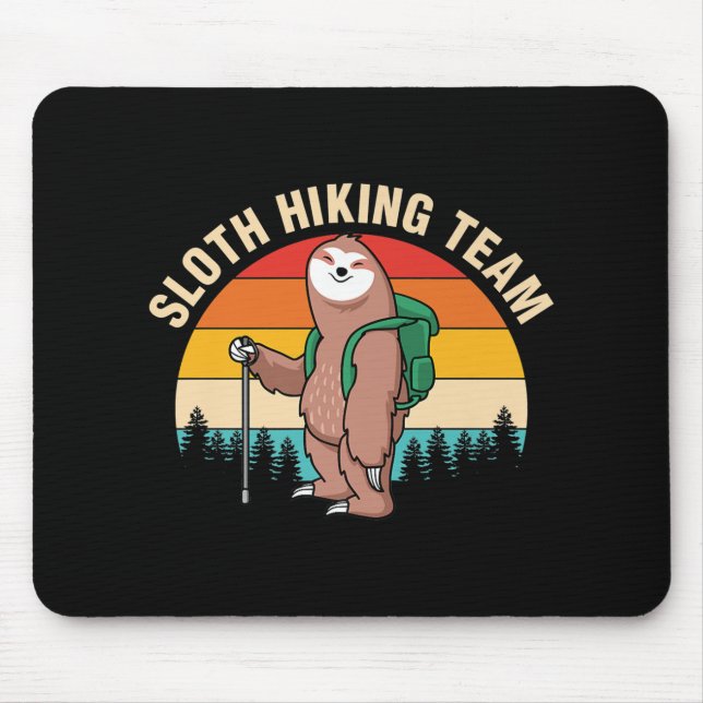 Mousepad Sloth Hiking Team Sloth Adventure Hiking (Frente)