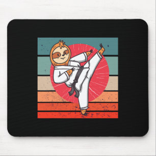 Mousepad Sloth Karate Black Belt Lover Esportes Japoneses