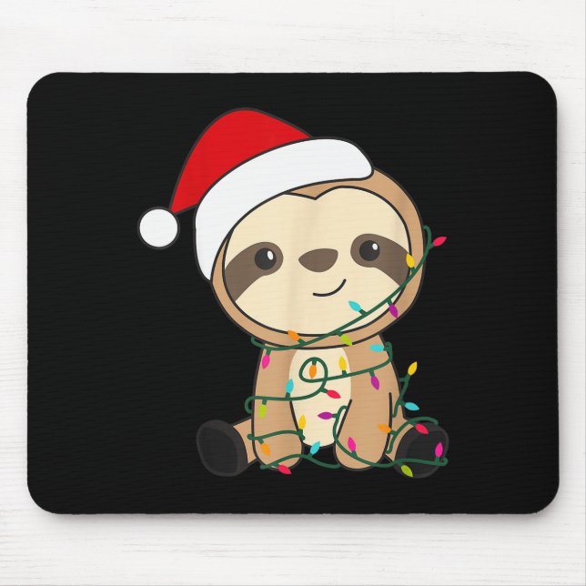 Mousepad Sloth Merry Christmas Winter Sloths Christmas  (Frente)