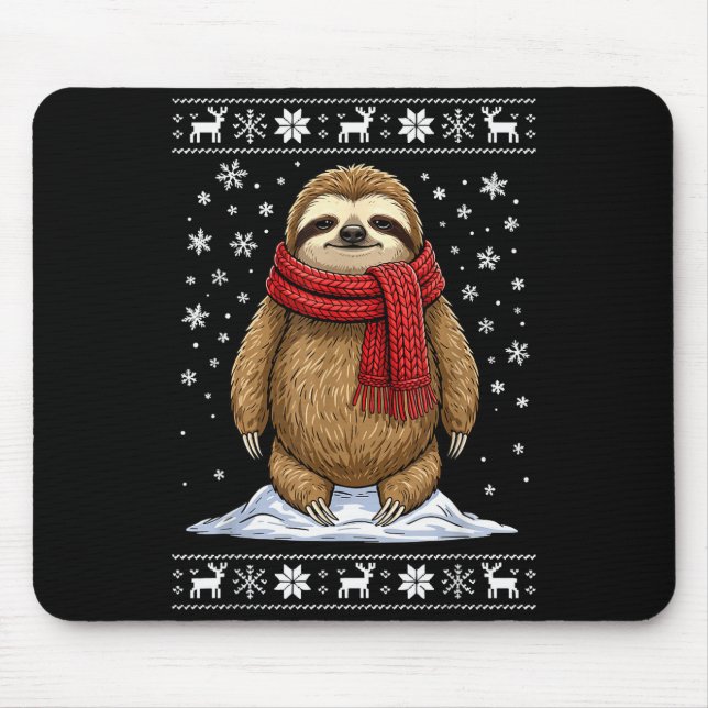 Mousepad Sloth Ugly Christmas  (Frente)