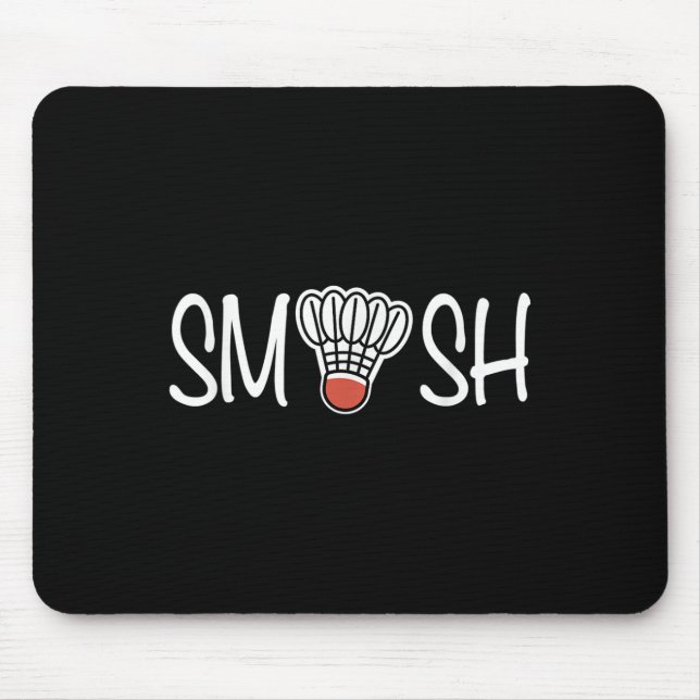 Mousepad Smash Badminton - Jogador de Badminton - Raque de  (Frente)