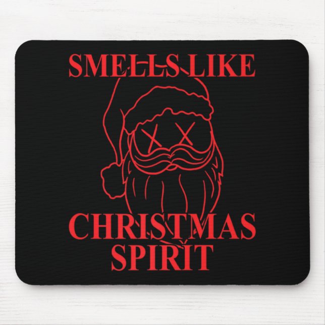 Mousepad Smells Like Christmas Srit Santa Claus Xmas T Shir (Frente)