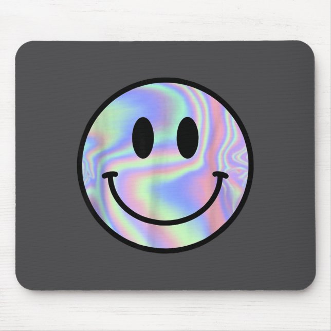Mousepad Smile Face Shirt Happy Smiling Face Rave Edm Music (Frente)