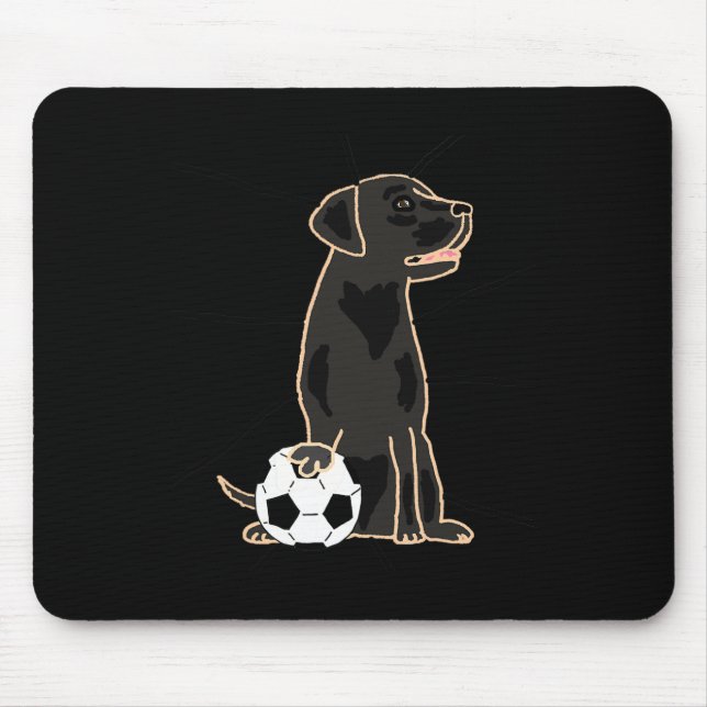 Mousepad Smilenowtees Funny Labrador Retriever Playing Socc (Frente)