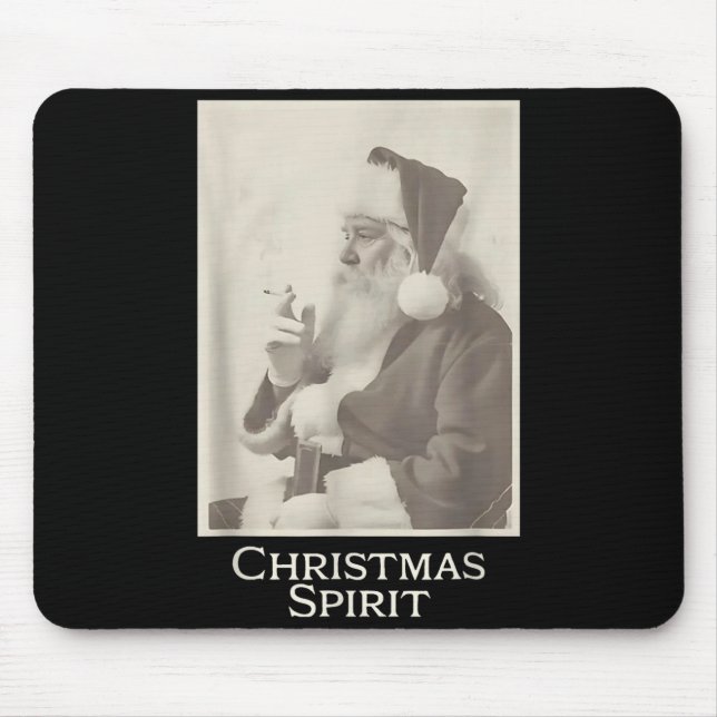 Mousepad Smoking Santa, Funny Christmas Srit  (Frente)