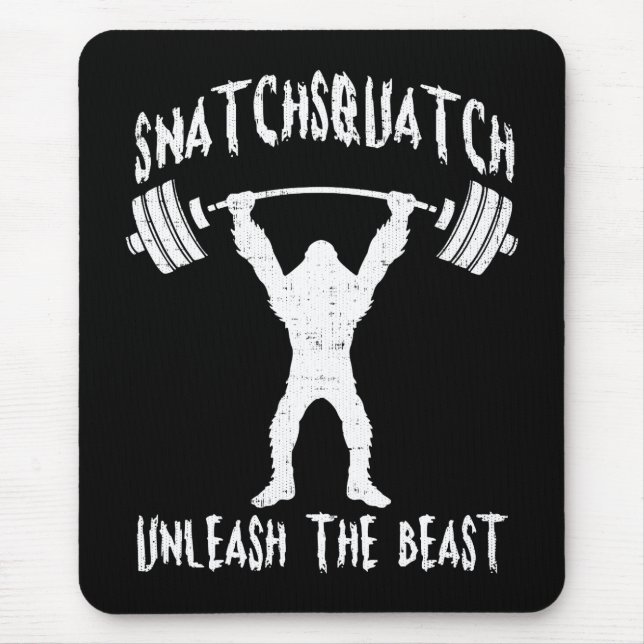 Mousepad Snatchsquatch, Cartoon Pé Grande, Besta, Giro Engr (Frente)