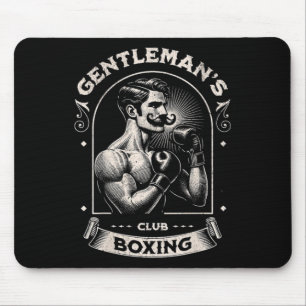 Mousepad #snirt Clube de Boxe Gentleman Retro Com Caixa Mot