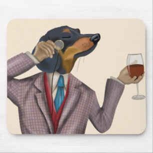 Mousepad Snobe de vinho Dachshund