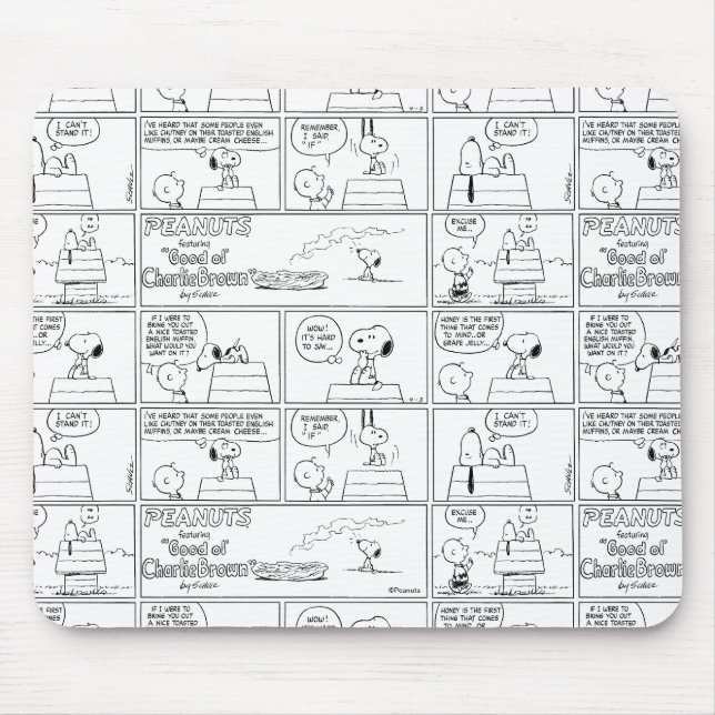 Mousepad Snoopy & Charlie Brown | Inglês Muffin (Frente)