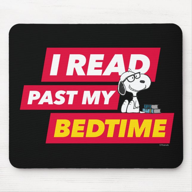 Mousepad Snoopy "Eu Li Passado Da Minha Noite" (Frente)