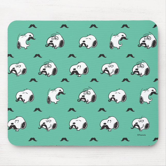Mousepad Snoopy Mustaches & Teal Patterno (Frente)
