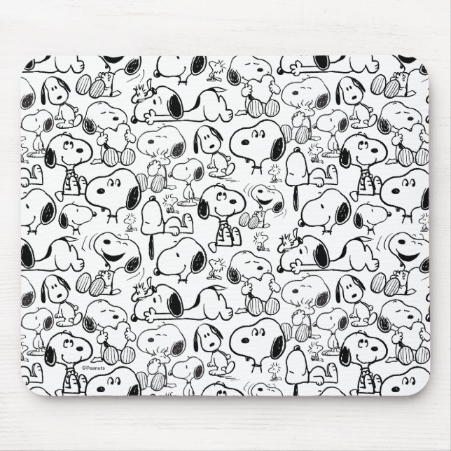 Mousepad Snoopy Smile Giggle Ria Padrão (Frente)