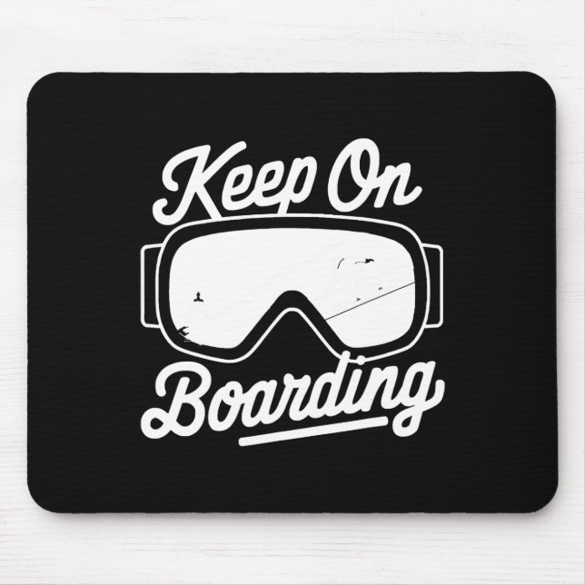Mousepad Snowboard Lover Humor Design Funny Snowboarder (Frente)