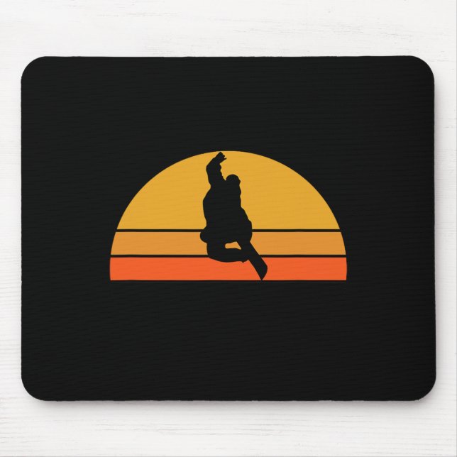 Mousepad Snowboard Snowboarder Snow Snow Snow Winter Sunset (Frente)