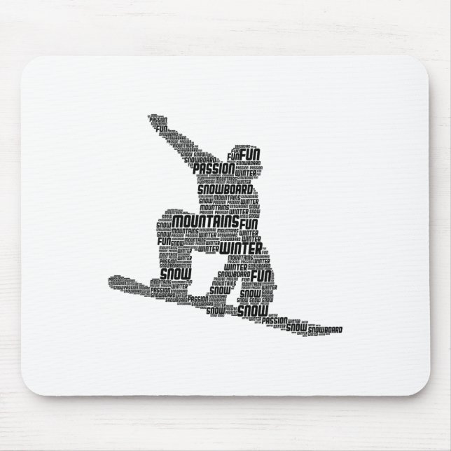 Mousepad Snowboard Snowboarder Snowboard (Frente)
