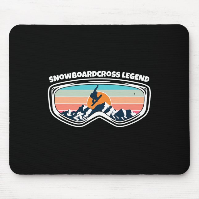 Mousepad Snowboardcross Snowboard Gogggggggggl Como Snowboa (Frente)