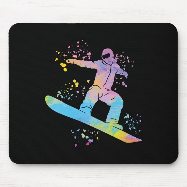 Mousepad Snowboarder Colorida Snowboard 4 (Frente)