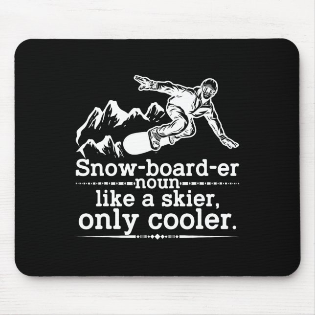 Mousepad Snowboarder Definição Engraçado Snowboard Winter S (Frente)