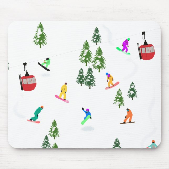 Mousepad Snowboarder Moderno (Frente)