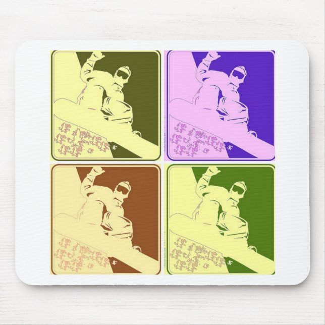 Mousepad Snowboarder/Pop Art (Frente)