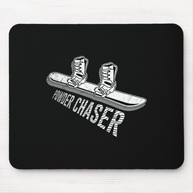 Mousepad Snowboarder Powder Chaser Funny Snowboard Child (Frente)