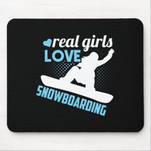 Mousepad Snowboarder Shirt Men Mulheres Crianças Snowboard 