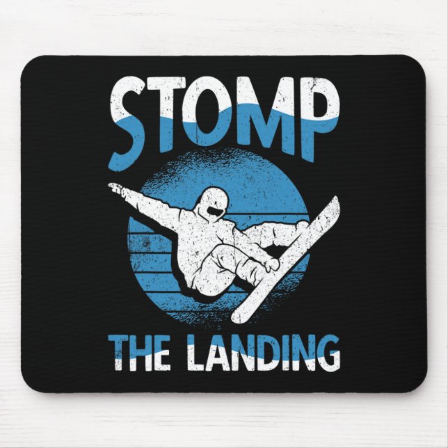 Mousepad Snowboarder Stomp The Landing Snowboard (Frente)