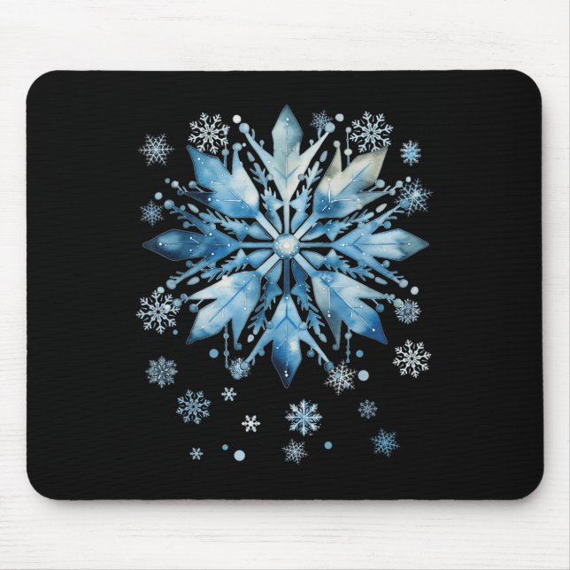 Mousepad Snowflake Costume Winter Christmas Matching Women  (Frente)