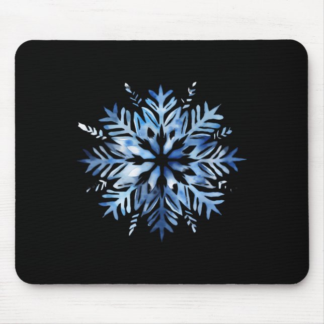 Mousepad Snowflake Winter Christmas Matching  (Frente)