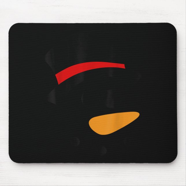 Mousepad Snowman Christmas Character Face  (Frente)