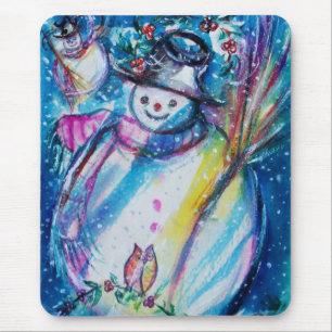 MOUSEPAD SNOWMAN COM OWL