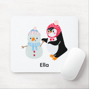 Mousepad Snowman e Pinguim congelados