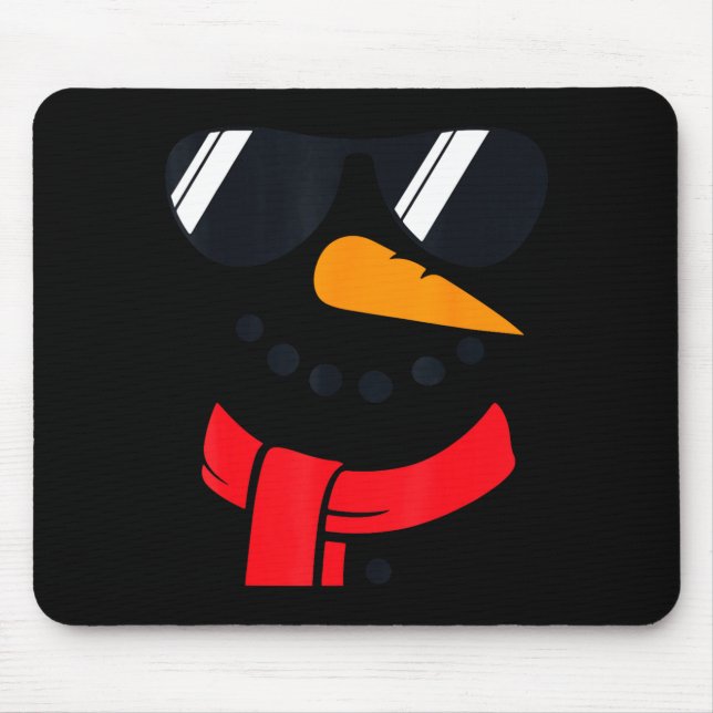 Mousepad Snowman Face Family Christmas Matching Costume Men (Frente)