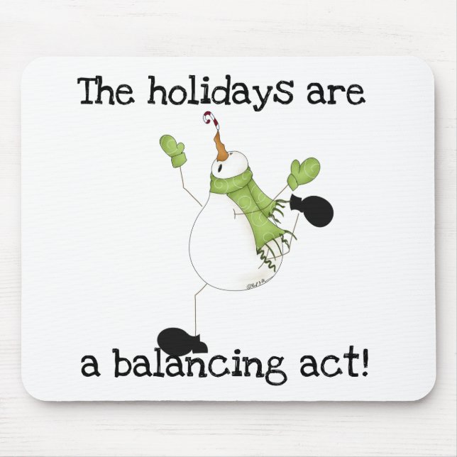 Mousepad Snowman Holiday Humor (Frente)