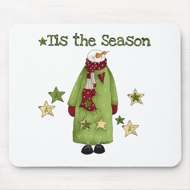 Mousepad Snowman Tis the Season (Frente)